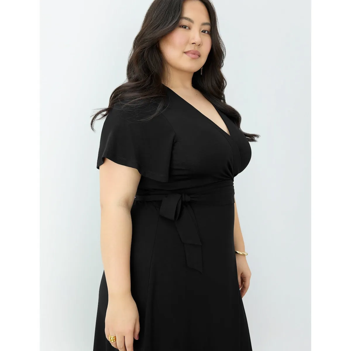 Gstq Fluid Knit Wrap Dress sold by Zulily product image thumbnail 2