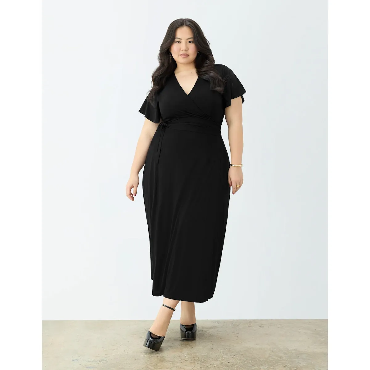 Gstq Fluid Knit Wrap Dress sold by Zulily product image thumbnail 5