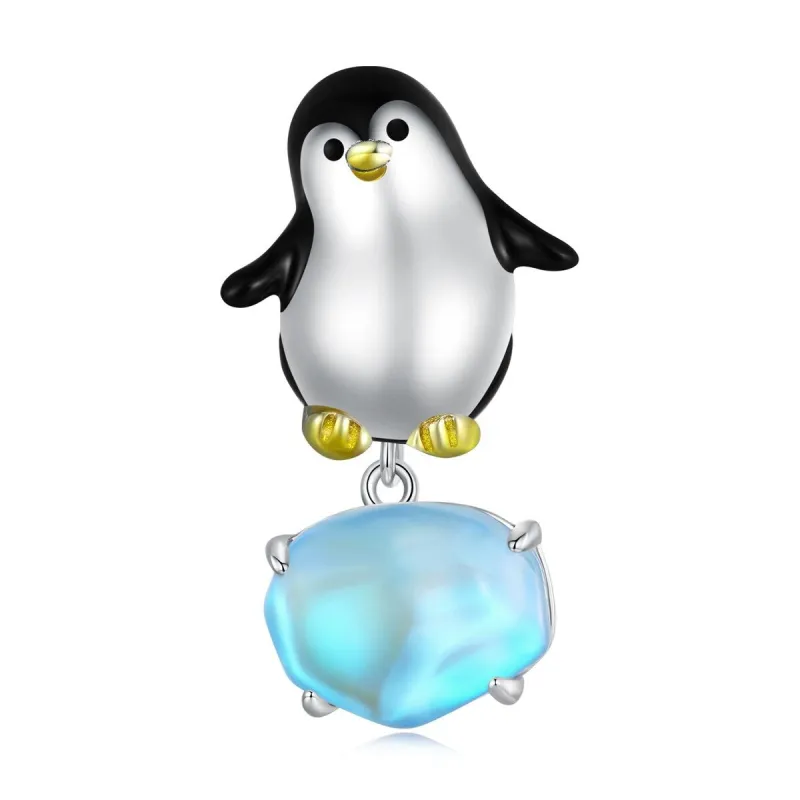 Sterling Silver Penguin On Ice Charm sold by Zulily