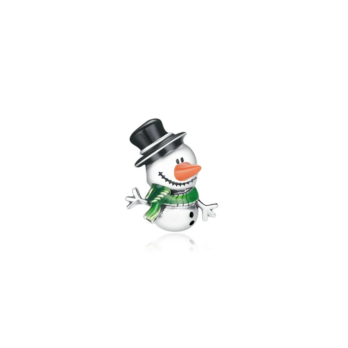 Sterling Silver Top Hat & Scarf Snowman Charm sold by Zulily