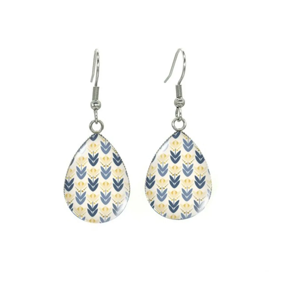 Silvertone Patterned Teardrop Drop Earrings sold by Zulily product image thumbnail 3