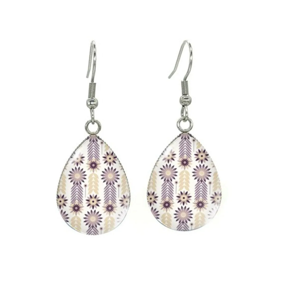 Silvertone Patterned Teardrop Drop Earrings sold by Zulily product image thumbnail 4