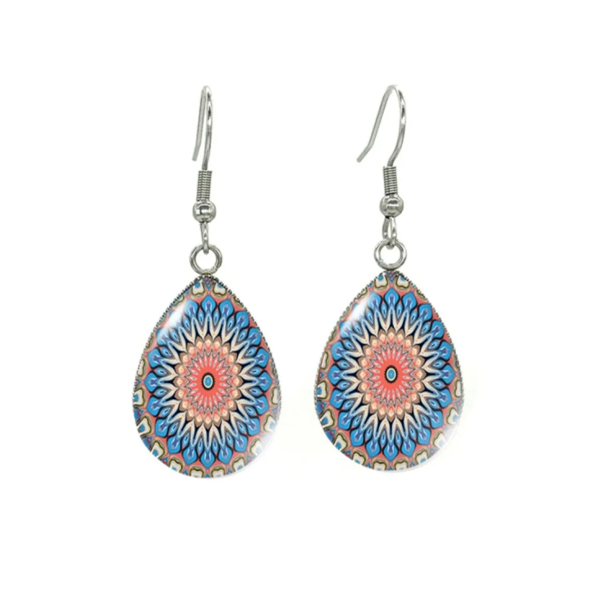 Silvertone Patterned Teardrop Drop Earrings sold by Zulily