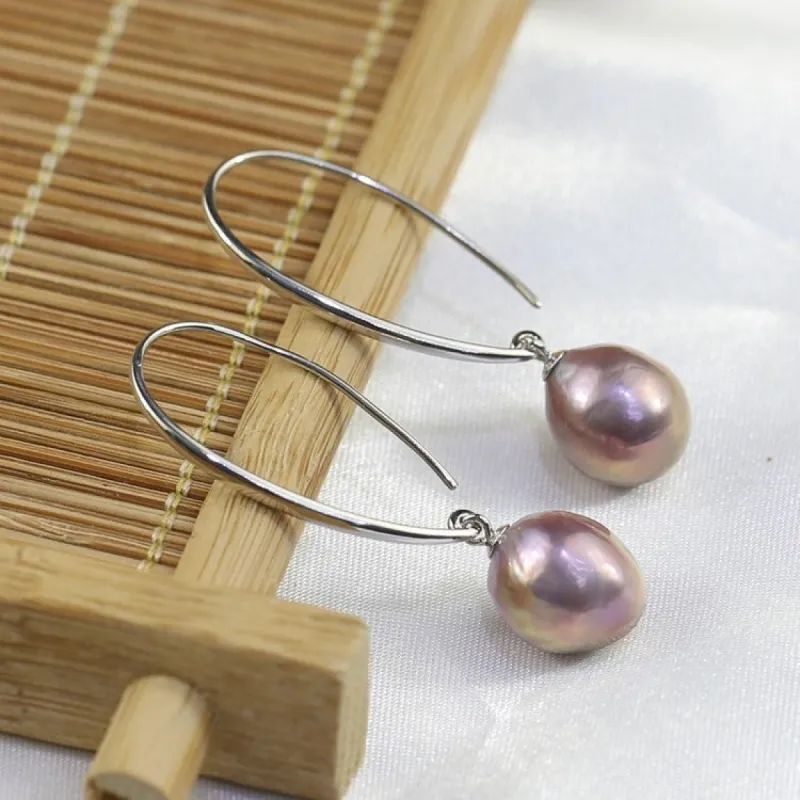 Lavender Freshwater Pearl Threader Earrings sold by Zulily