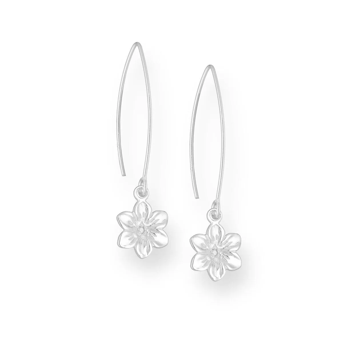 Sterling Silver Flower Hook Drop Earrings sold by Zulily
