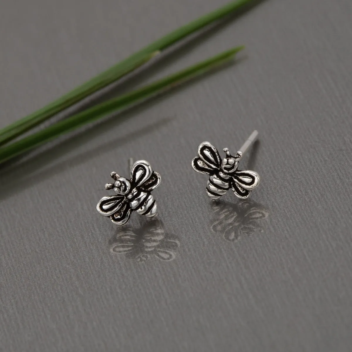 Sterling Silver Bumble Bee Stud Earrings sold by Zulily