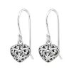 Sterling Silver Filigree Heart Drop Earrings sold by Zulily
