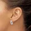Curata 925 Sterling Silver 17x15mm Hinged Hoop Cubic Zirconia Hoop Earrings sold by Zulily