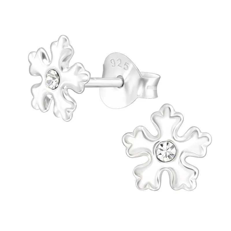 Sterling Silver & Cubic Zirconia Snowflake Stud Earrings sold by Zulily