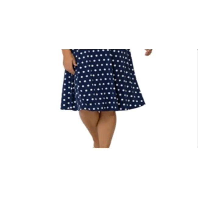 Leota Women's Floral Print Dress Blue Size 2X sold by Zulily product image thumbnail 3