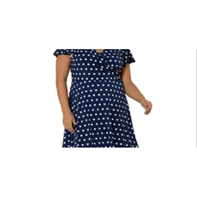 Leota Women's Floral Print Dress Blue Size 2X sold by Zulily product image thumbnail 2