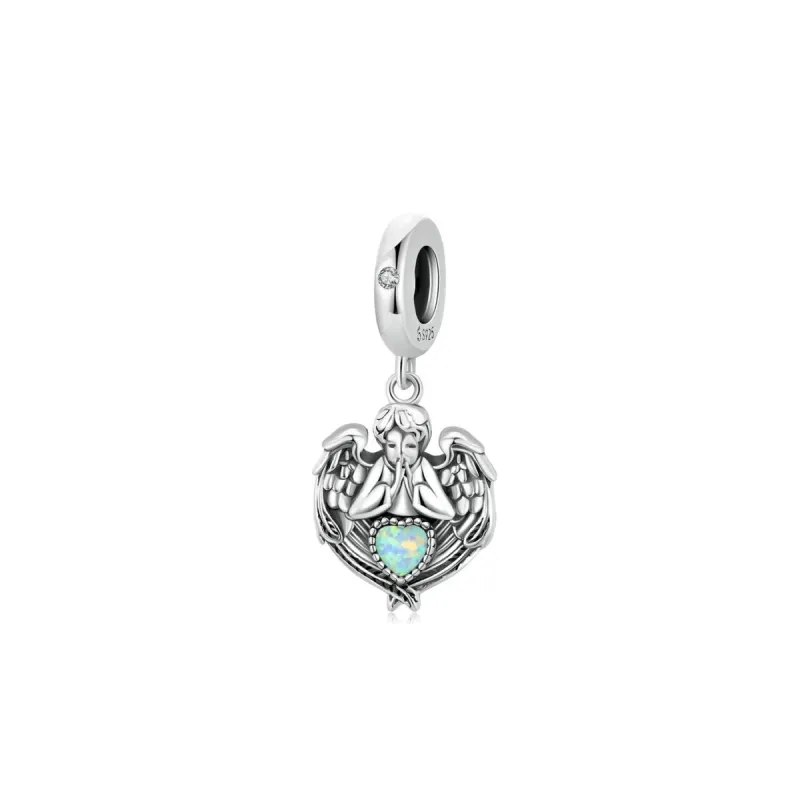 Sterling Silver Heart Cherub Charm sold by Zulily