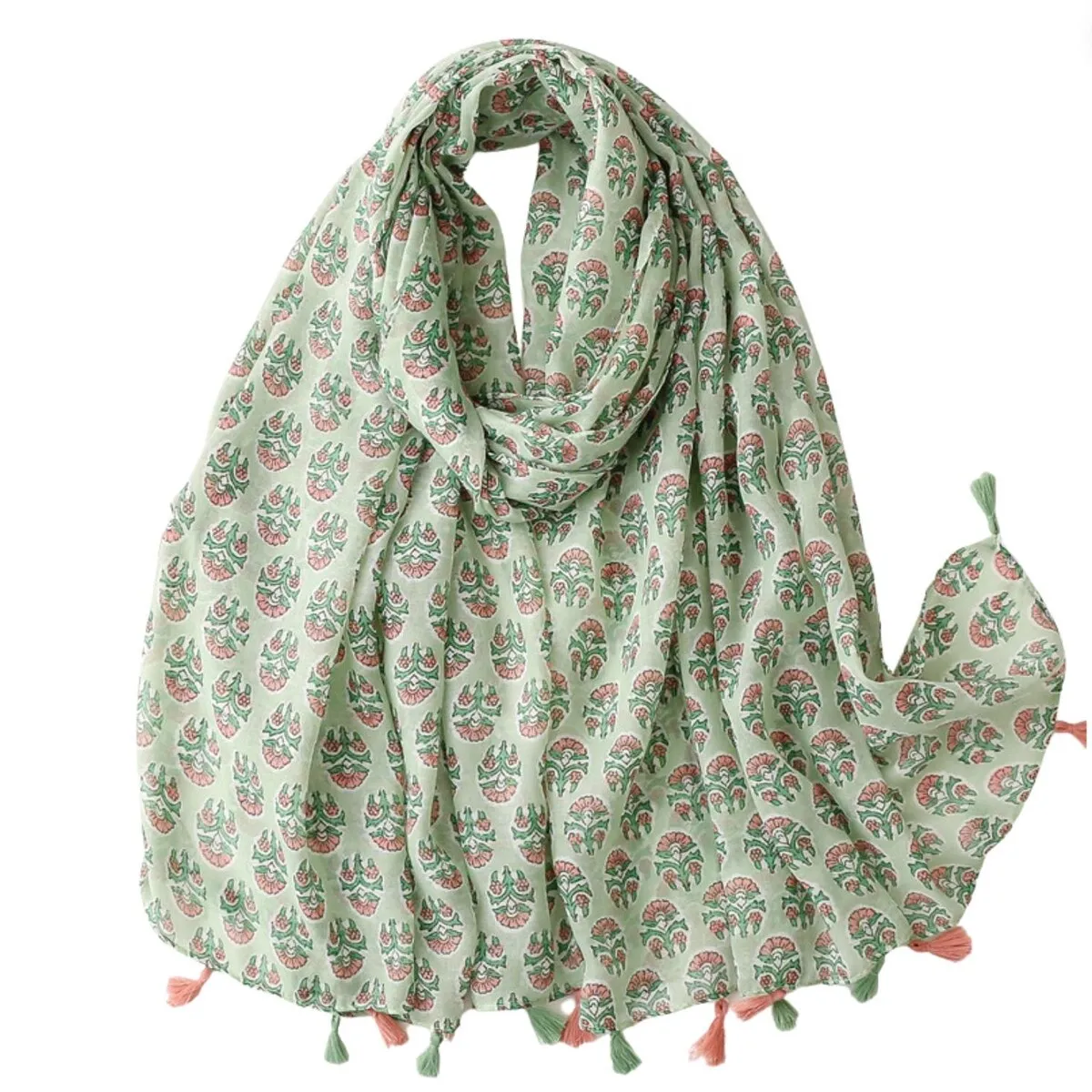 Green Flower Scarf sold by Zulily