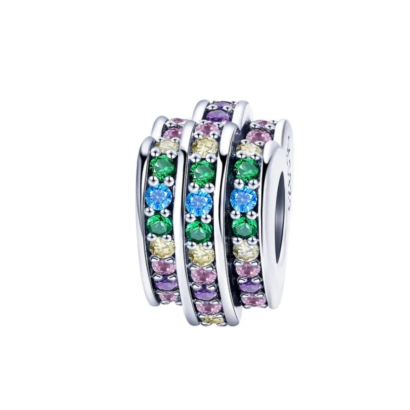 Cubic Zirconia & Sterling Silver Tri-Layered Charm sold by Zulily