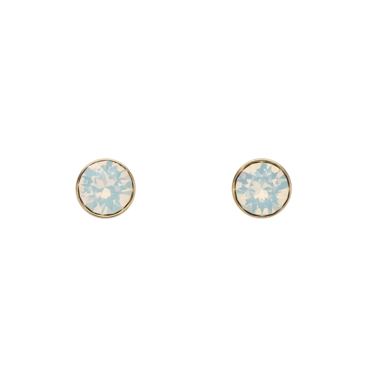 Goldtone Circular Crystal Everyday Classic Stud Earrings sold by Zulily product image thumbnail 3