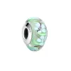 Sterling Silver Light Green & Blue Floral Bracelet Charm sold by Zulily