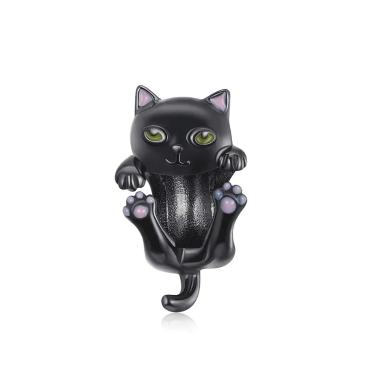 Black Hanging Cat Charm sold by Zulily