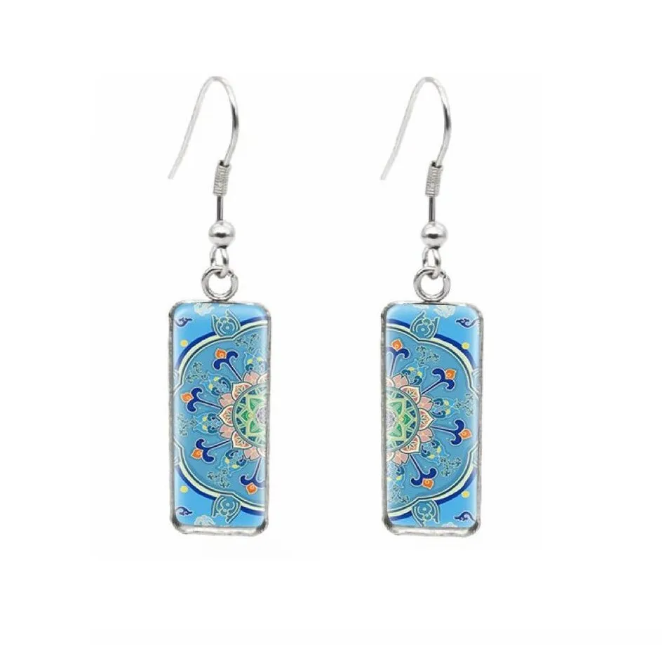 Patterned Rectangular Drop Earrings sold by Zulily product image thumbnail 2