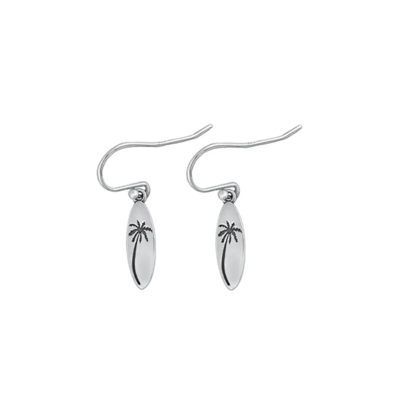Sterling Silver Surf Palm Drop Earrings sold by Zulily