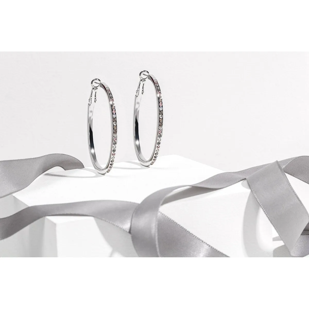 Crystal Pave Mixed Colour Hoop Earrings sold by Zulily product image thumbnail 3