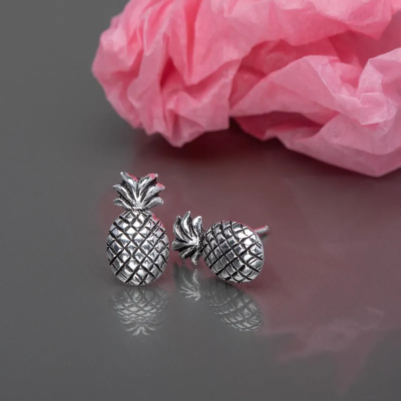 Sterling Silver Pineapple Stud Earrings sold by Zulily