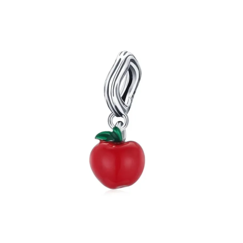 Sterling Silver Red Apple Dangle Charm Bead sold by Zulily