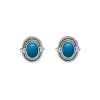 Sterling Silver Blue Oval Stud Earrings sold by Zulily