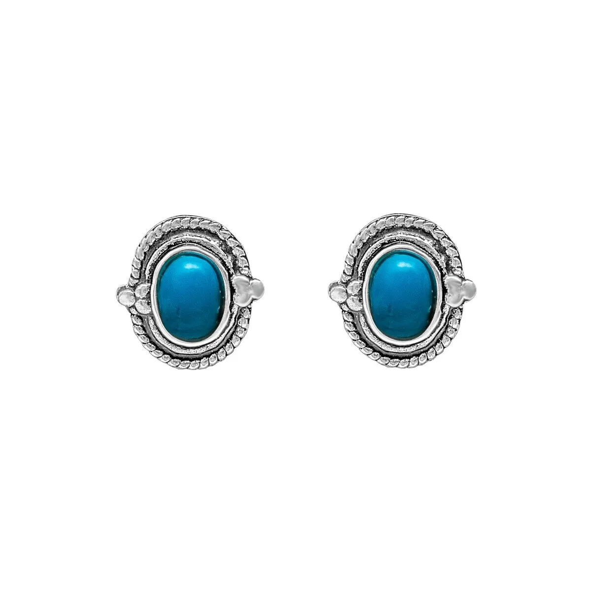 Sterling Silver Blue Oval Stud Earrings sold by Zulily