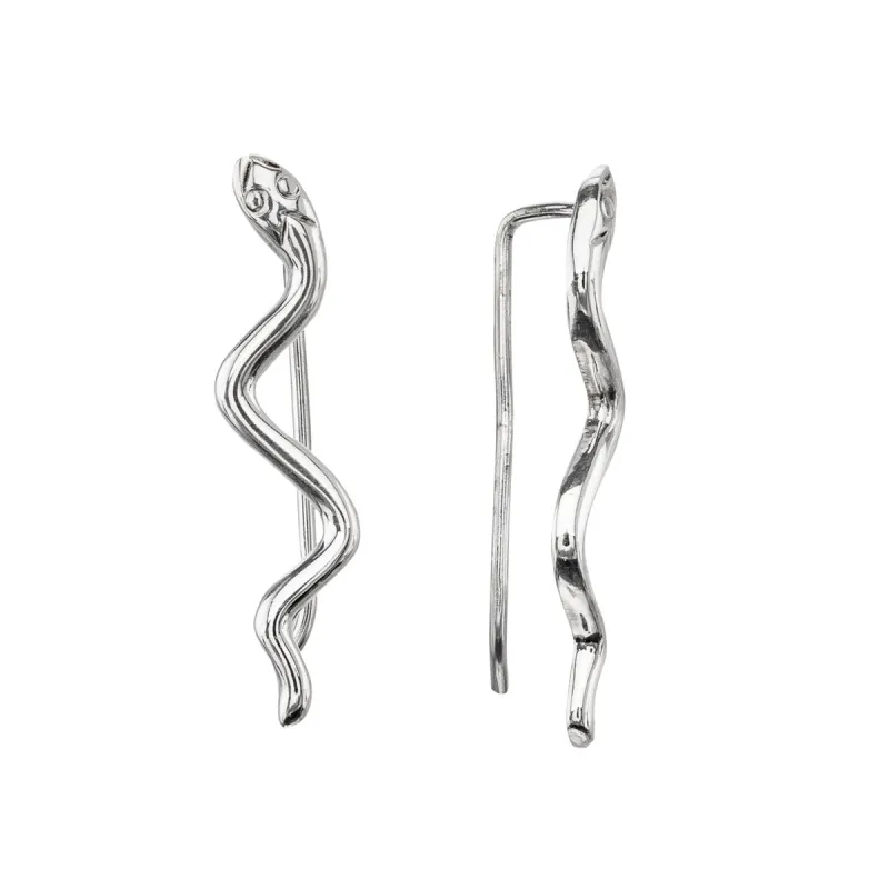 Sterling Silver Snake Threader Earrings sold by Zulily
