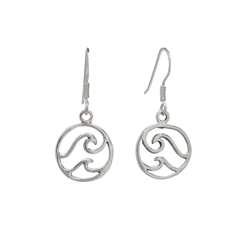 Sterling Silver Dual Wave Drop Earrings sold by Zulily