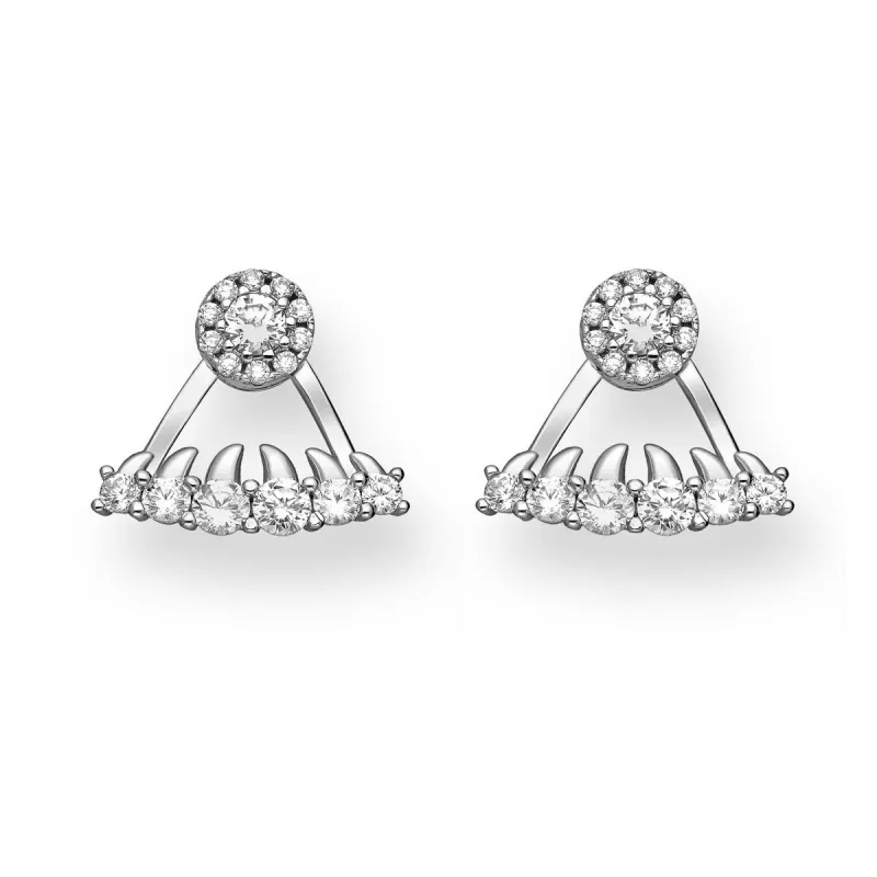 Sterling Silver Two-Way Stud & Drop Earrings with Cubic Zirconia sold by Zulily
