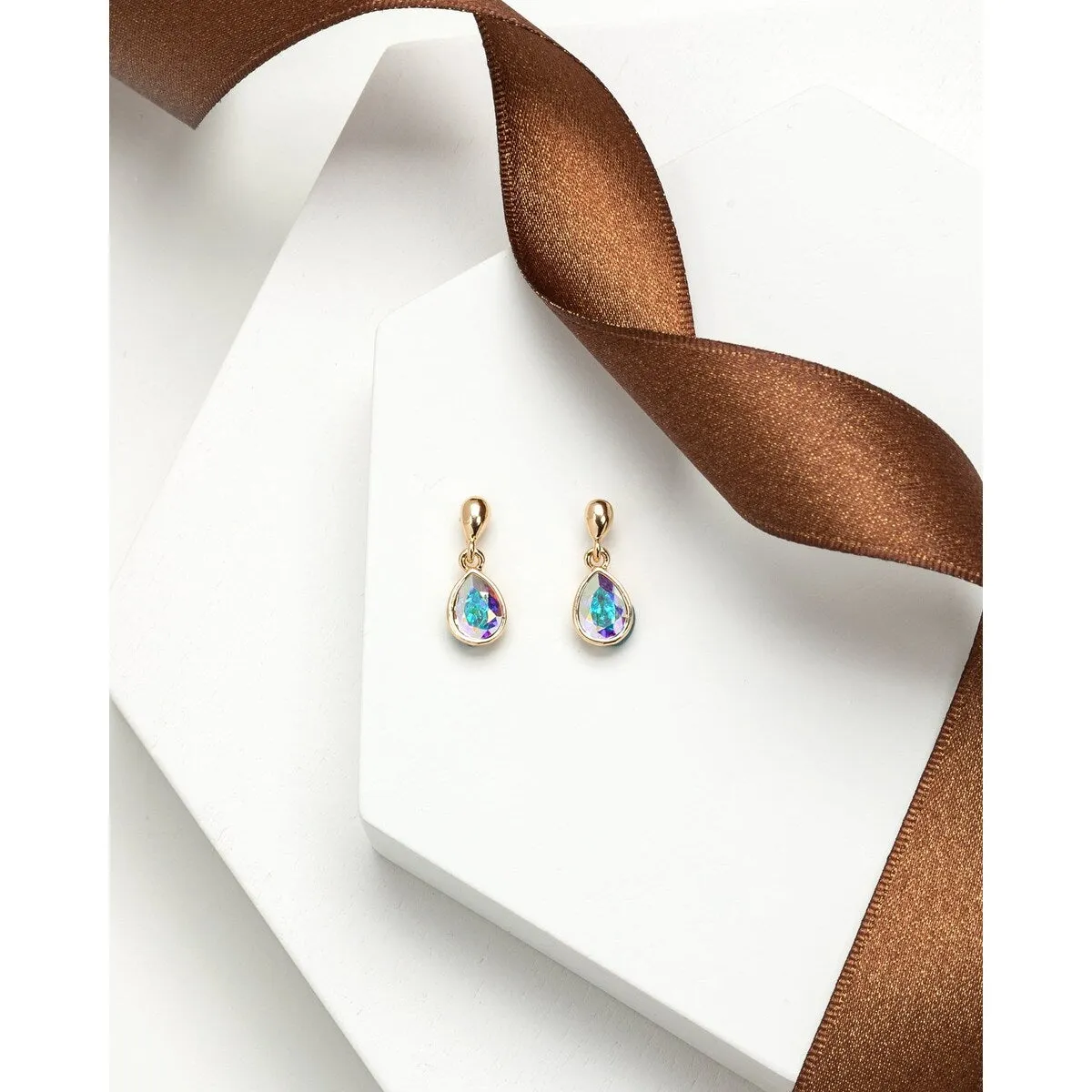 Crystal Dainty Teardrop Drop Earrings sold by Zulily product image thumbnail 3