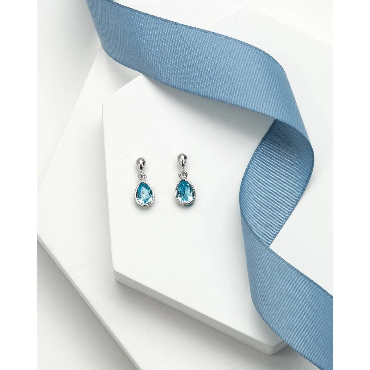 Crystal Dainty Teardrop Drop Earrings sold by Zulily product image thumbnail 2