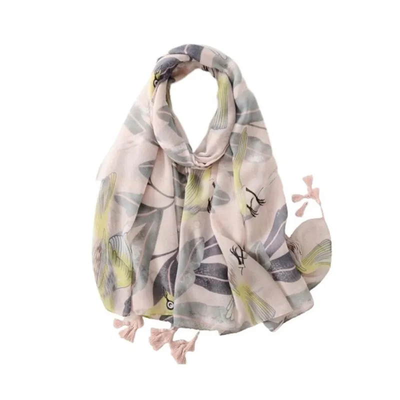 Light Pink Bird Scarf sold by Zulily
