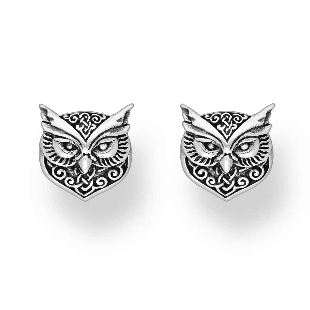 Sterling Silver Owl Stud Earrings sold by Zulily