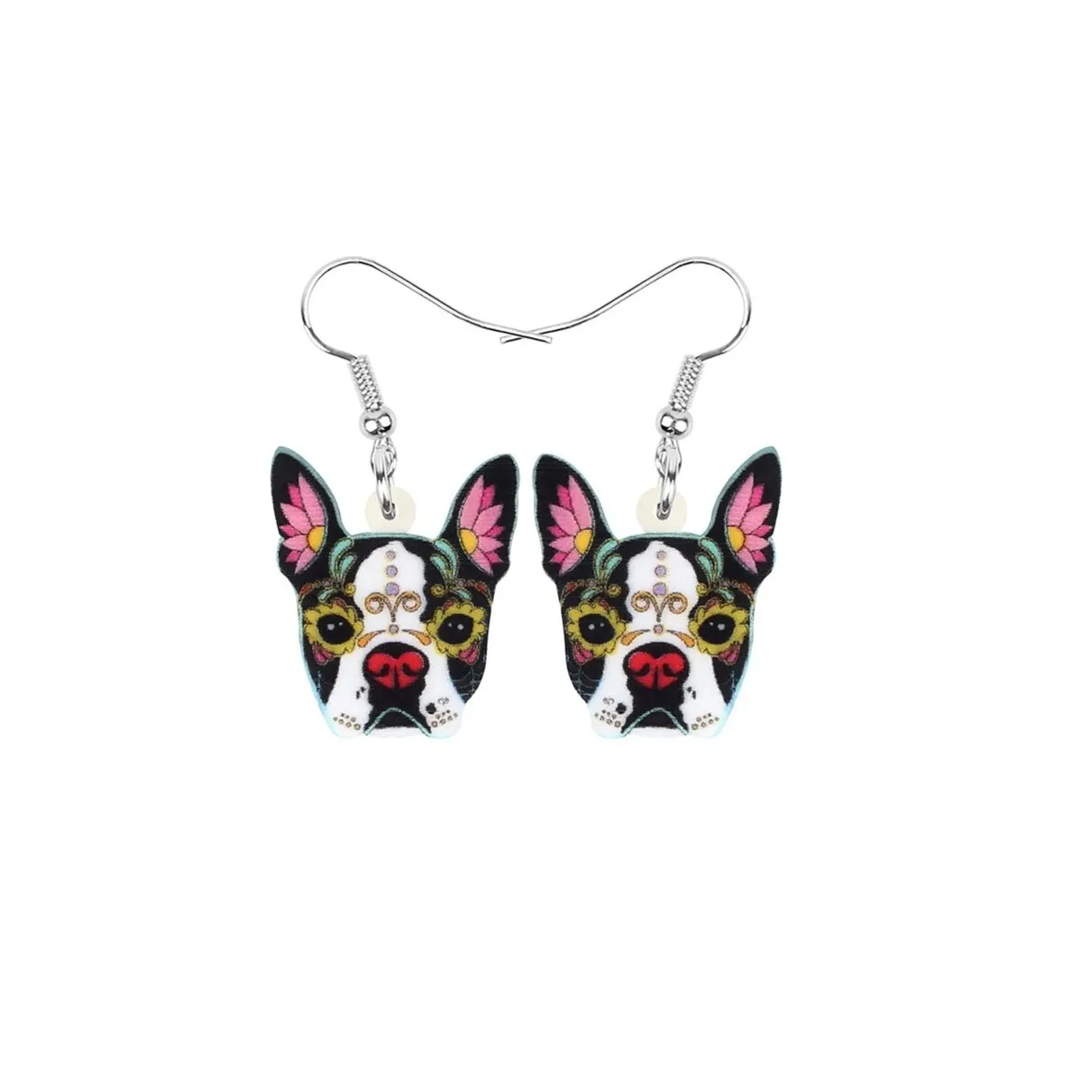 Floral Dog Drop Earrings sold by Zulily