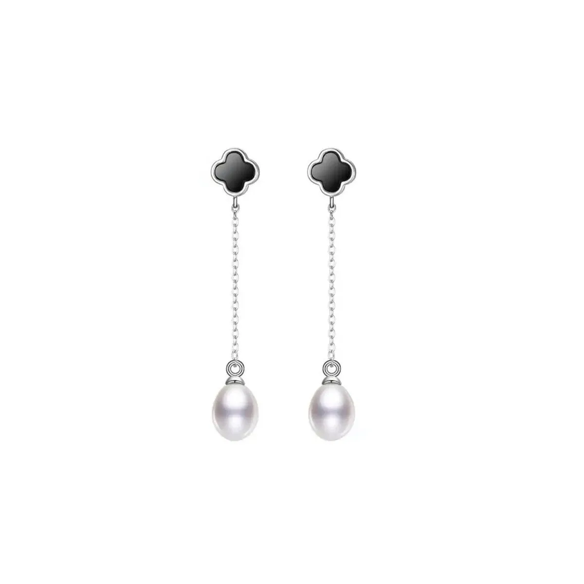 Freshwater Pearl & Sterling Silver Chain Drop Earrings sold by Zulily
