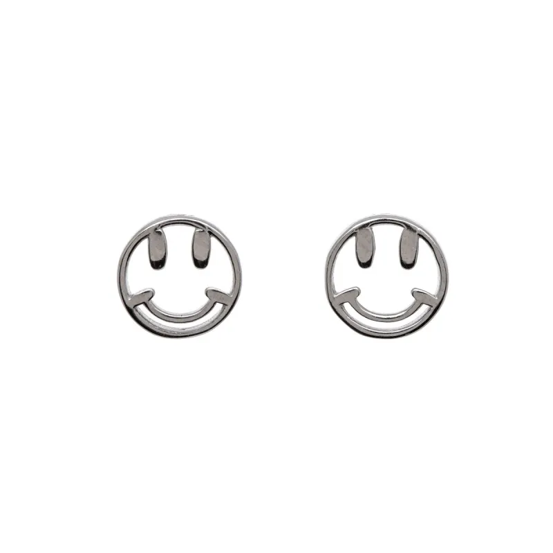 Sterling Silver Happy Face Stud Earrings sold by Zulily