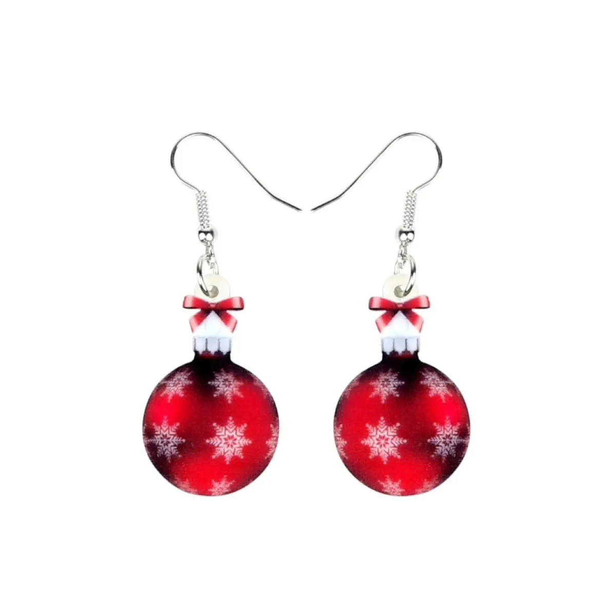 Red Christmas Ornament Drop Earrings sold by Zulily