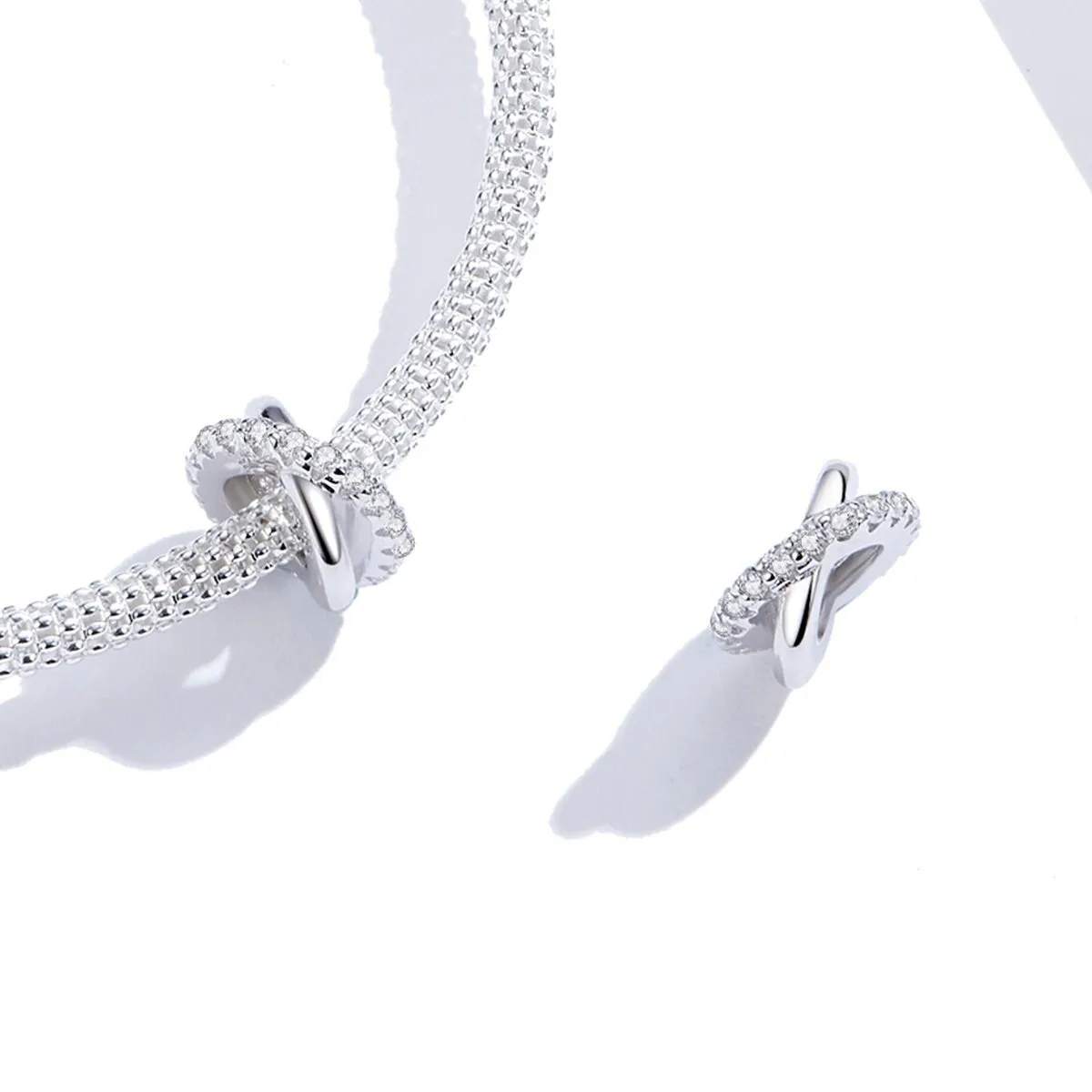 Cubic Zirconia & Sterling Silver Crossover Charm sold by Zulily product image thumbnail 2