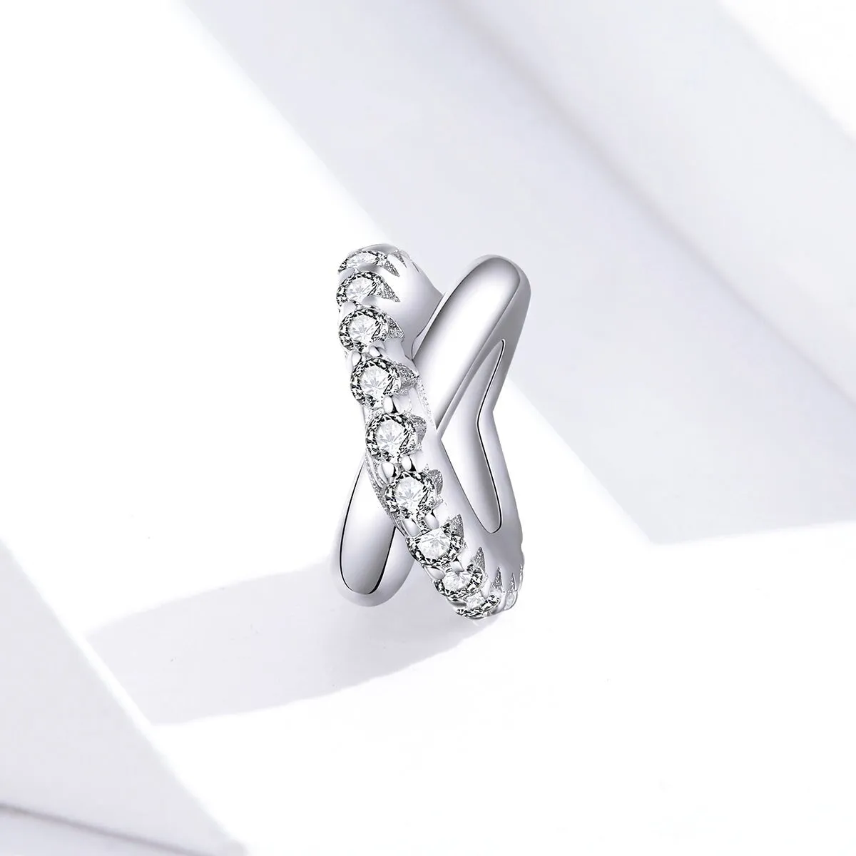 Cubic Zirconia & Sterling Silver Crossover Charm sold by Zulily