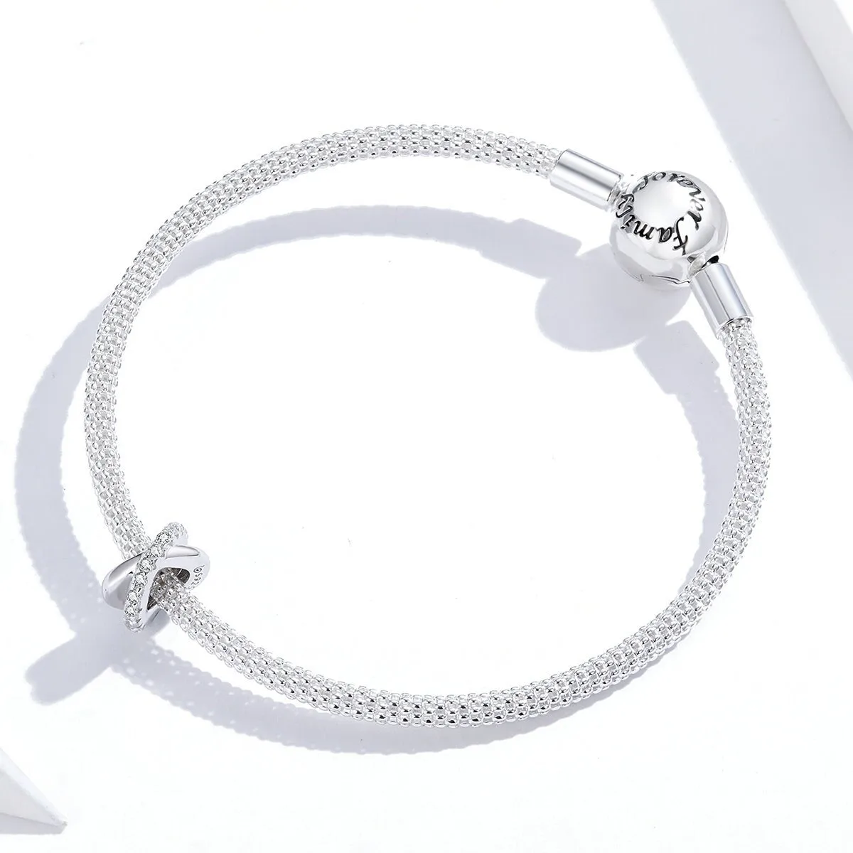 Cubic Zirconia & Sterling Silver Crossover Charm sold by Zulily product image thumbnail 3