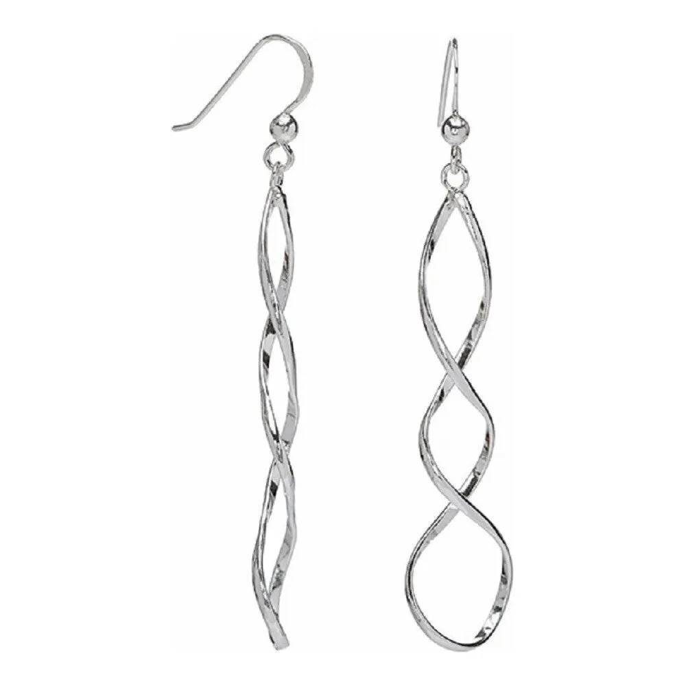 Sterling Silver Loop Spiral Drop Earrings sold by Zulily