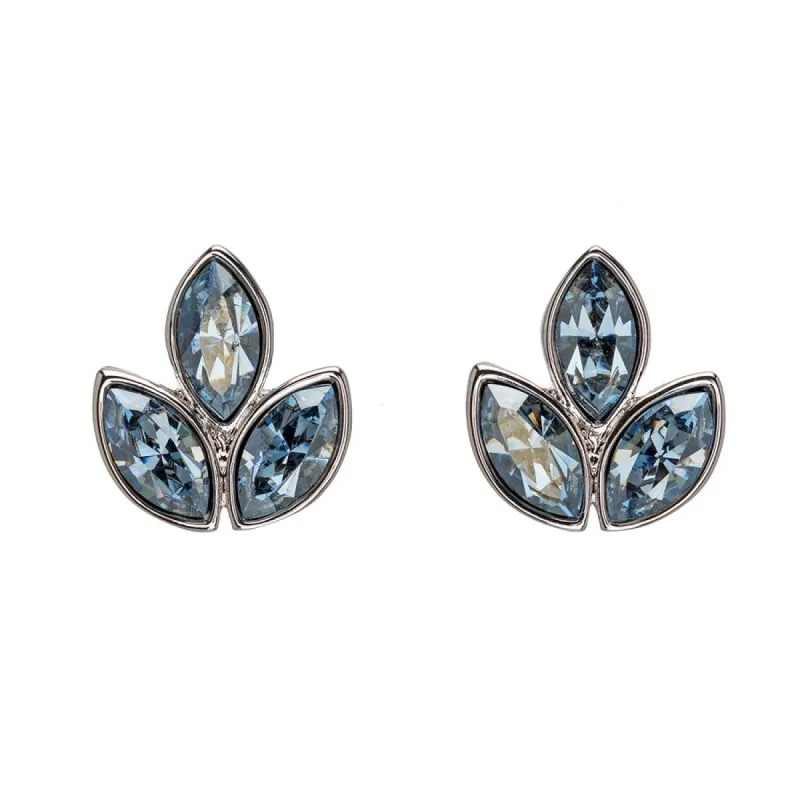 Crystal Triplet Leaf Stud Earrings sold by Zulily