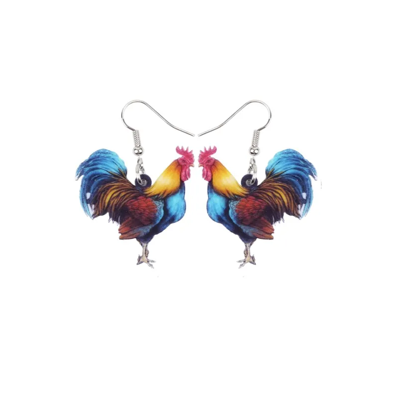 Rooster Drop Earrings sold by Zulily