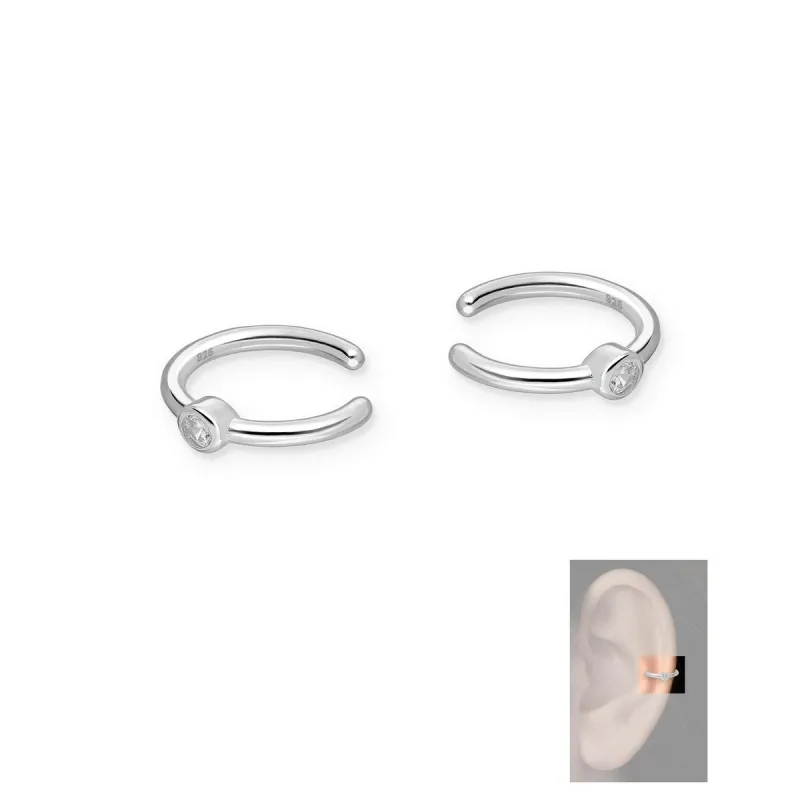 Sterling Silver Cubic Zirconia Ear Cuffs sold by Zulily