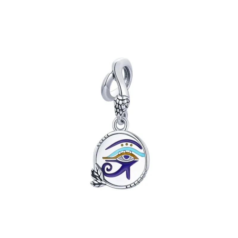 Cubic Zirconia & Sterling Silver Eye Of Horus Charm sold by Zulily