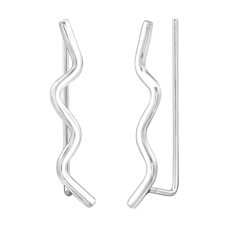 Sterling Silver Squiggle Ear Climbers sold by Zulily