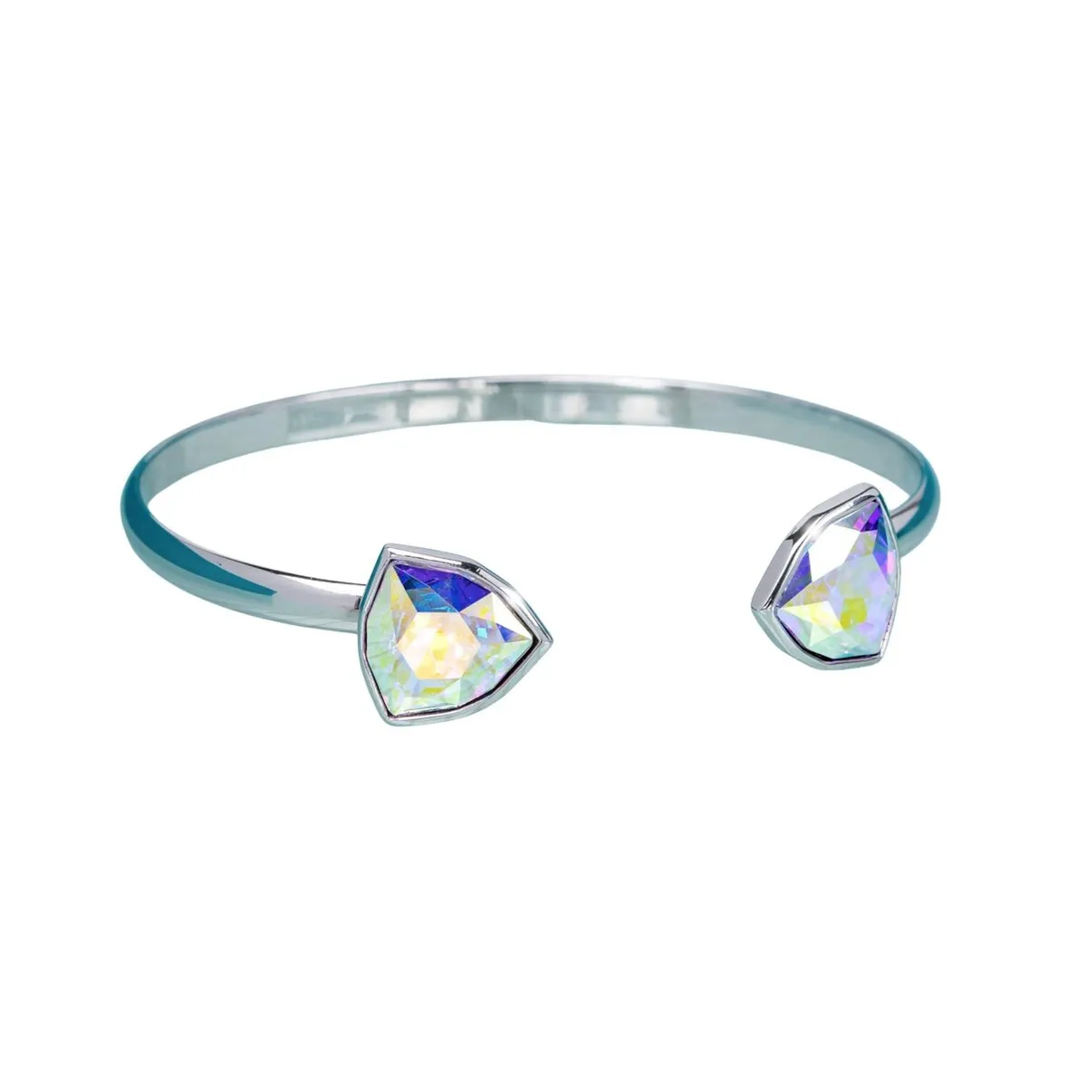 Aurora Borealis Geometric Swarovski Crystal Bangle Bracelet sold by Zulily