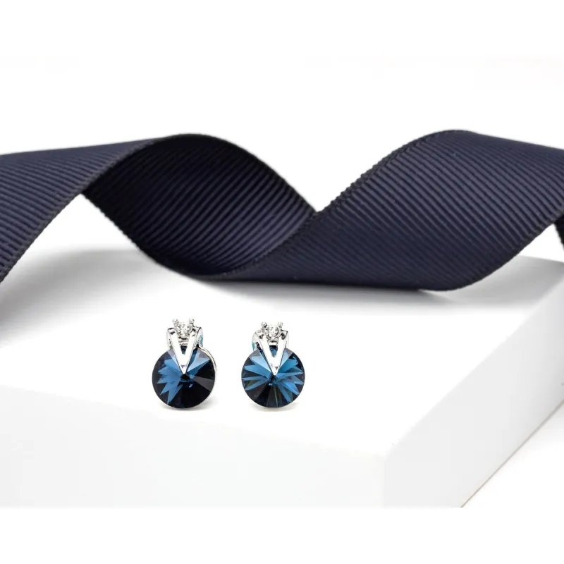 Montana Swarovski Crystal Rivoli Stud Earrings sold by Zulily